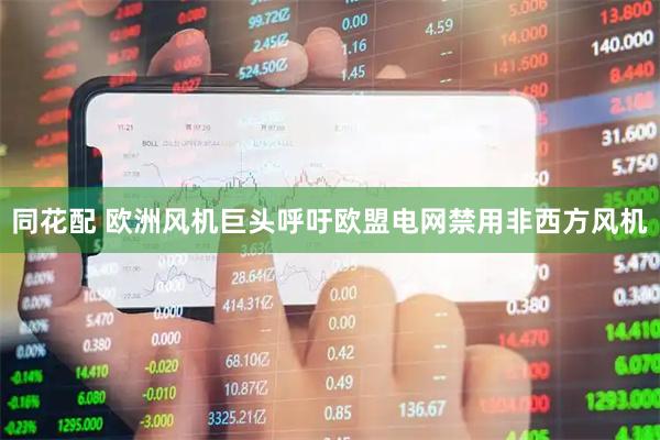 同花配 欧洲风机巨头呼吁欧盟电网禁用非西方风机