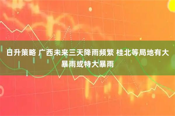 日升策略 广西未来三天降雨频繁 桂北等局地有大暴雨或特大暴雨